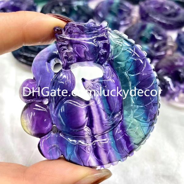 BONITO NATURAL FLUORITE DRAGON FOX Sculpture Arts