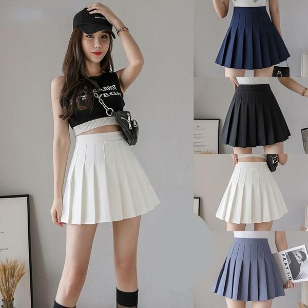 Roupas conjuntos de moda coreana saia de prega de harajuku Saias de estilo formal