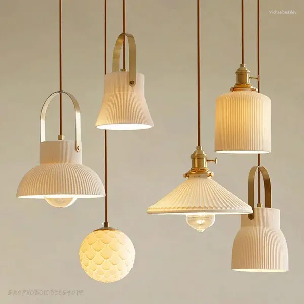 Pendelleuchten Keramiklampe Bar Kronleuchter Schlafzimmer Glanz Nachttisch Japanische Wohnkultur Licht Restaurant Lichter Designerbeleuchtung