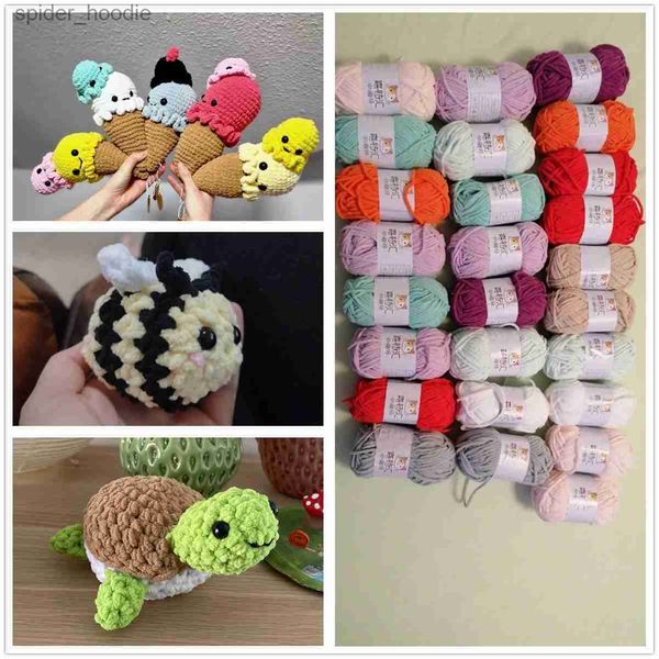 Yarn 50g/bola tricô de tricô Diy YARN FILHO MADO MADO GROSTO LIã grossa Chapéu de bebê lenço chenille fios de crochê por atacado Drop Shipping L231130