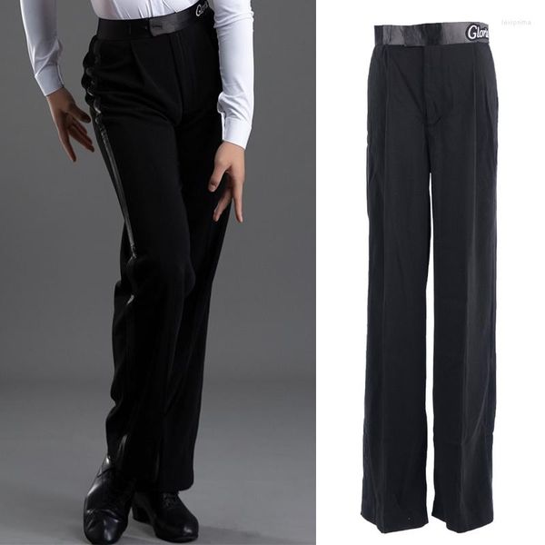 Stage Wear Ballroom Dance Pants Men Performance Costume Nero Modern Dancewear Tango Outfit Latin Practice Waltz Clothing DL9223