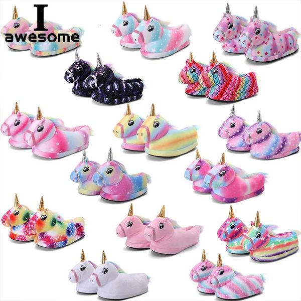 Slipper 2023 Niedliches Einhorn Kigurumi Onesie Pyjamas Schuhe Kinder Hausschuhe Baby Kinder für Mädchen Panda 231129