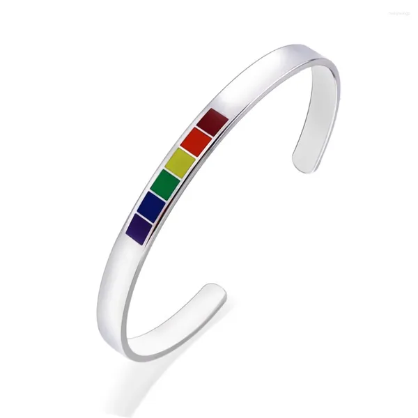 Pulseira de 6 mm de arco -íris Love Bracelets Orgulho