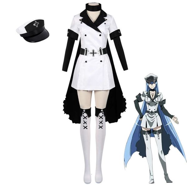 Ga Akame Kill Esdeath Cosplay Kostüm General Esdese Militäruniform Anzüge Halloween Karneval Anime Kleidung