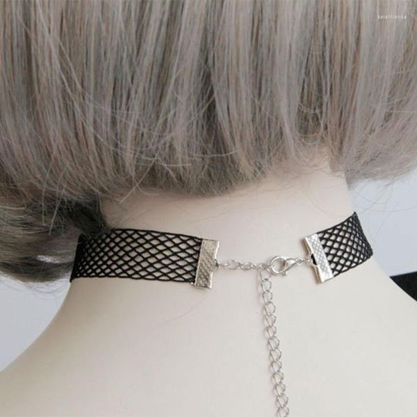 Colar punk colar para feminino decoração de aranha renda gótica tatuagem cadeia de pescoço jóias de verão garotas