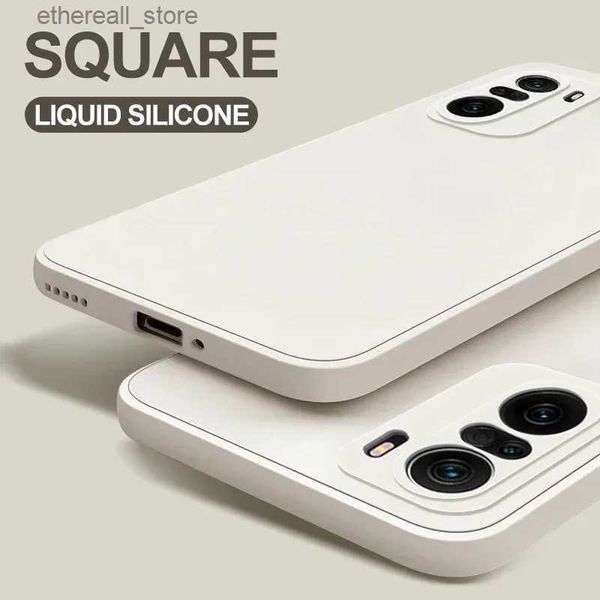 Custodie per cellulari Poco F3 Poco F 3 PocoF3 Pro Custodia di lusso quadrata in silicone liquido Custodia morbida per telefono Per Poco F3 Poco F 3 PocoF3 Pro Q231130