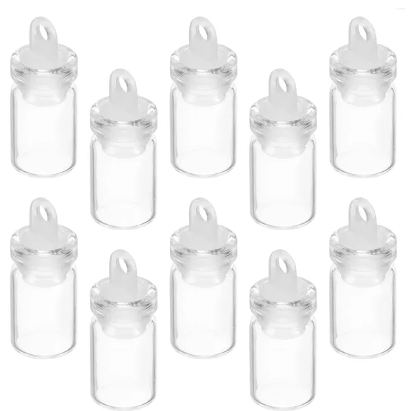 Vasos 10pcs pequenas garrafas de desejo mini frascos de vidro com rolhas decorações à deriva