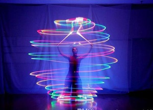 Puntelli a mano a LED da donna LED Poi palle lanciate per accessori danza del ventre Aoto Color7531525
