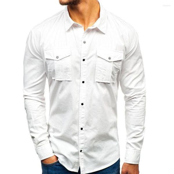 Camisetas masculinas de homens grandes e altos homens de verão Fooding Tooling Multi-Pocket Sleeved Top Mens Thermal Raglan Long