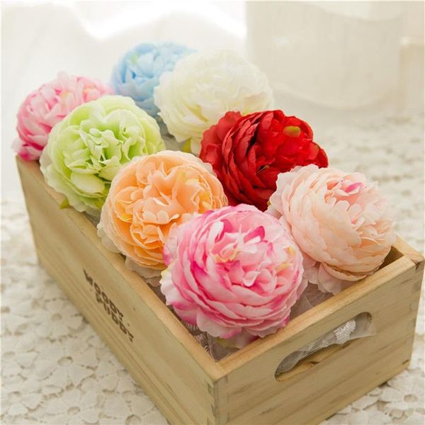 50PCS Künstliche Blumen Köpfe Hortensien Pfingstrose Blume Seide Künstliche Blumen Wand Für Hochzeit Dekoration Hintergrund Wand birthday257d