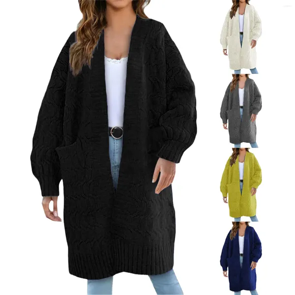 Damenpullover, Strickjacke, europäischer und amerikanischer Pullover, Kleider für Damen, knielang, Thanksgiving-Trenchcoat für Damen