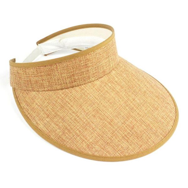 Chapéus de aba maçã do verão unissex de verão respirável trança linho de linho de sol vintage color xadrez vintage chapéu de praia vazio com alça traseira