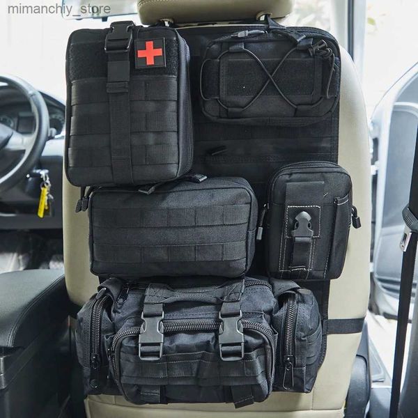 Outdoor-Taschen, taktischer Sitz-Rücken-Organizer, Aufbewahrungstasche mit 5 Mol-Beutel, Vehic Mol Panel Organizer, universell passend für alle Vehicel Q231130