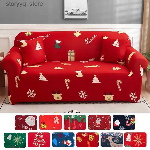 Stuhlhussen Weihnachten Sofabezug Stretch Schonbezüge Kunststoff Möbelschutz Spandex Couchbezug für Party Hotel Bankett Q231130