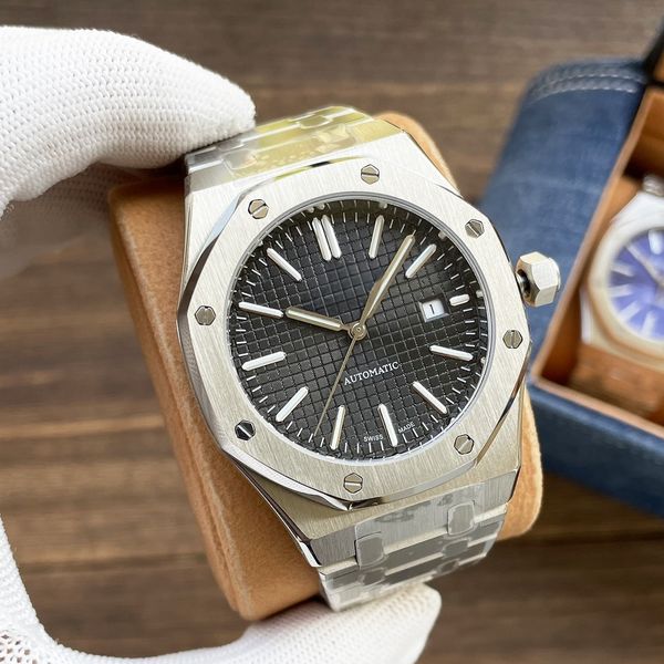 мужские часы дизайнерские часы часы высокого качества с автоматическим механизмом 5 АТМ резиновый ремешок для часов дайвинг супер светящиеся мужские часы 2023 водонепроницаемые audemar 5A 15500