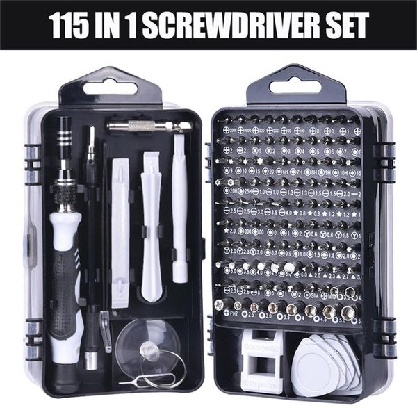 Schroevendraaier multi conjunto de chave de fenda com 98 bits de precisão 115 em 1 chave de fenda ferramenta manual para computador pc ferramentas de reparo do telefone móvel