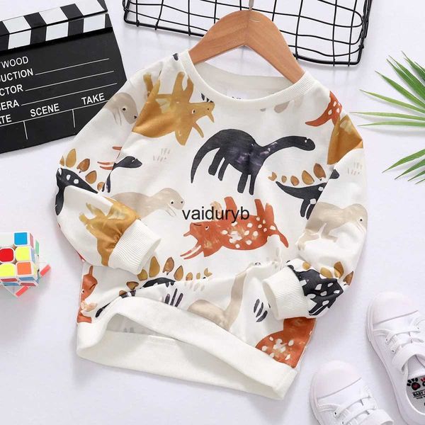 Hoodies Sweatshirts Baby Boy All Over Cartoon Dinosaurier Print Langarm Pullover Sweatshirt Perfekt für Ausflüge und Alltagskleidung Basic Stylevaiduryb