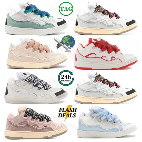 Lavins sapatos de designer de luxo sapatos casuais tênis 2023 novo pai pão sapatos couro genuíno graffiti moda sapatos masculinos fundo plano casual sapatos de treinamento moral