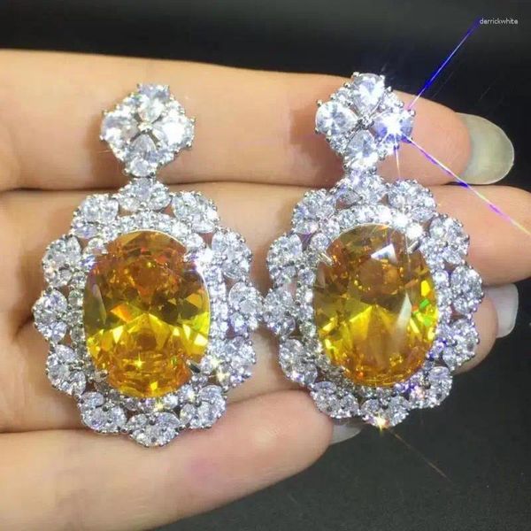 Ожерелья с подвесками из натурального желтого циркона, женское ожерелье с целебным драгоценным камнем, ювелирные изделия из натуральной роскоши, овальный цирконий, женские подарки