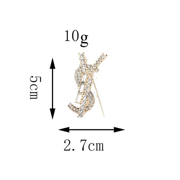 Luxus Frauen Designer Marke Brief Broschen 18 Karat vergoldet Inlay Kristall Strass Schmuck BroochGirls Perle PinLetter Logo Y Hochzeit Tuch Zubehör