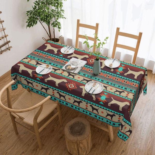 Tala de mesa boho cães fronteira terrier pôr do sol bistrô toalha para decoração de casamento