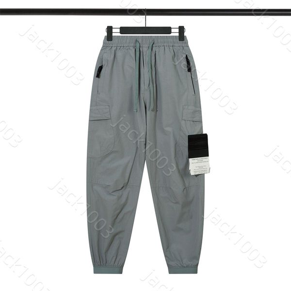 New ISLAND Frühling Baumwolle Basic Cargohose mit Kompass-Abzeichen-Stickerei STONE Lässige, lockere, lange Hosen-Jogginghose Übergroße Hip-Hop-Hose 02