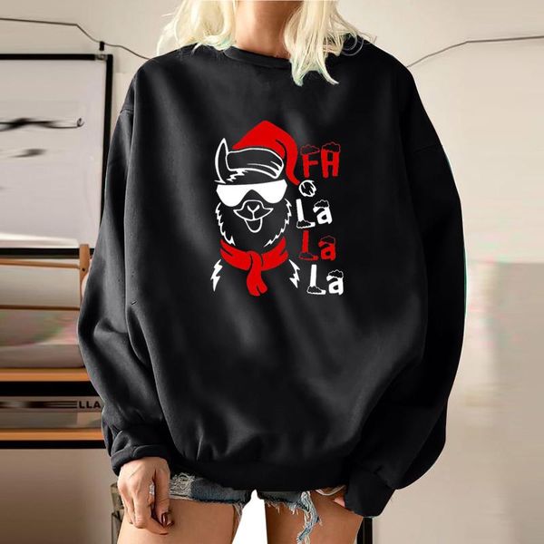 Kadın Sweaters Komik Çirkin Noel Süveteri Kadınlar İçin O yaka Uzun Kollu Pole Büyük Boyu Sweatshirt Pulover Harajuku Üst Taş Terzini