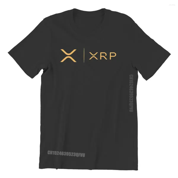 Magliette da uomo Criptovaluta Crypto Miner XRP RIPPLE GOLD SIDE BY Magliette Harajuku Punk Uomo Top Camicia retrò in cotone