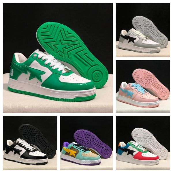 Bathing Ape Scarpe casual basse Abc Camo Stars Uomo Sk8 Donna Bianco Verde Rosso Nero Giallo Sneakers 56