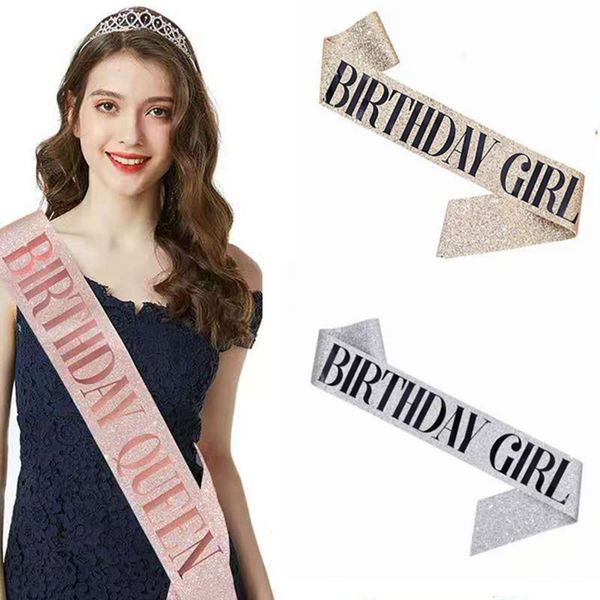 Модный плечевой ремень для дня рождения, вечерние украшения для девочек, этикетный пояс, 2 вида стилей, лента принцессы 160*9,5 см