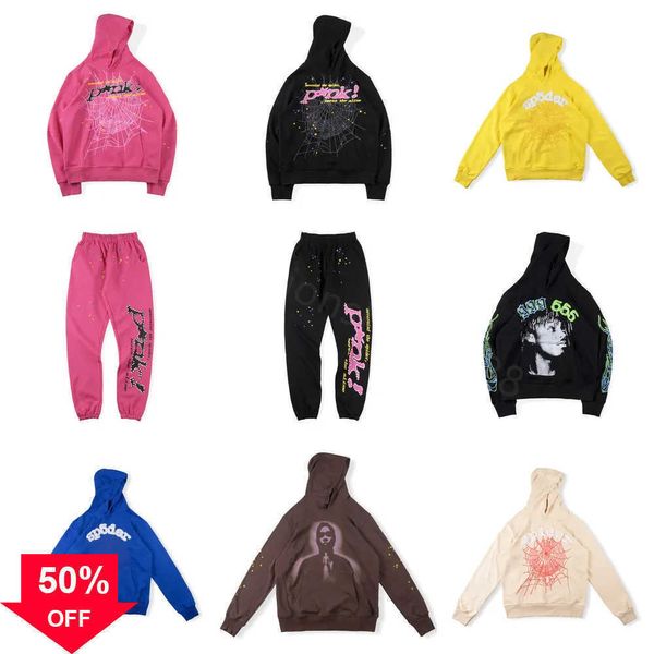 Aranha Hoodies Designer Mens Pulôver Vermelho Sp5der Young Thug 555555 Anjo Hoodiesman Pulôver Homens Hoodie Imprimir Web Casal Moletons Hoodys HX09