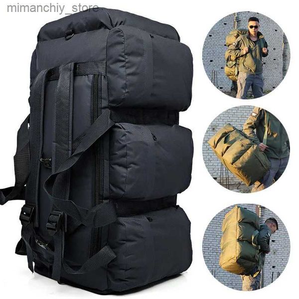 Sacos ao ar livre Super Grande Homens Ao Ar Livre Bolsa de Ombro Grande Capacidade Viagem Bagagem Bolsa Camping Militar Tático Mochila Tenda Canopy Armazenamento Q231130