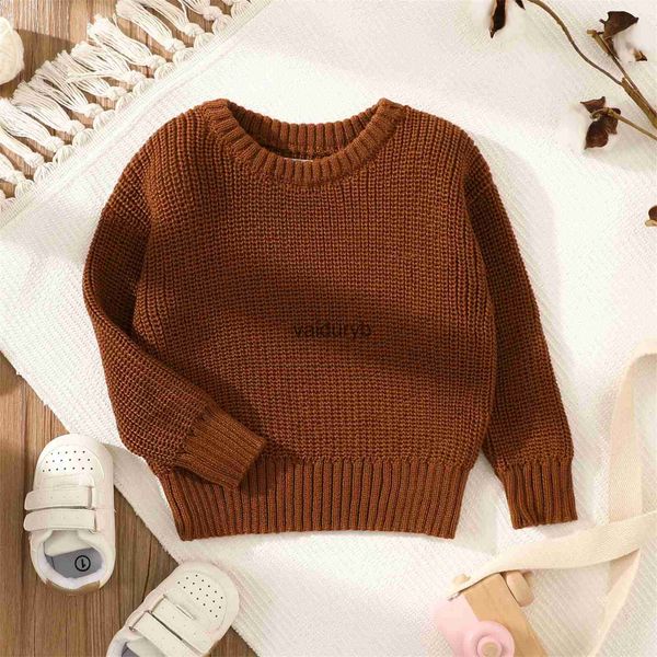Pullover Maglione per neonati / ragazze Solido a maniche lunghe lavorato a maglia morbido e confortevole in stile basicvaiduryb
