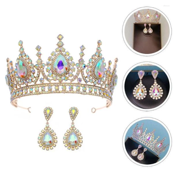 Colar brincos conjunto jewlery conjuntos feminino balançar jóias selvagens das mulheres tiara strass presente dos namorados noiva coroa casamento