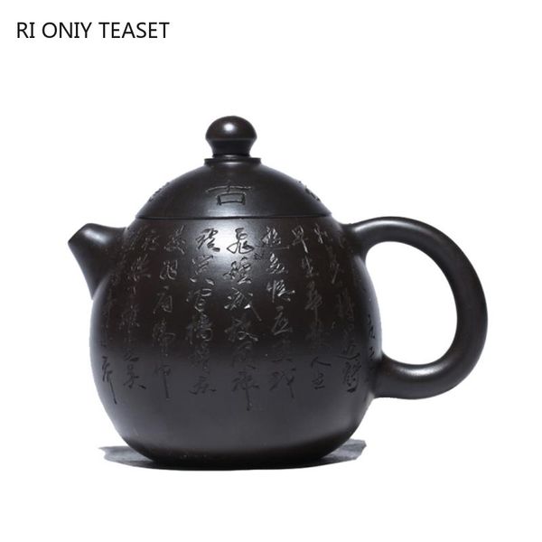 Чайная программа 110 мл Классика Yixing Purple Clay Cheapots Сырая руда черная грязь Dragon Tea Tea Pot Tea