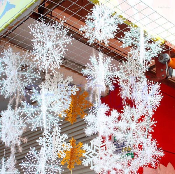 Noel Süslemeleri 60 PCS 20 Pack Beyaz Kar Tanesi Süsler Ağaç Aksesuarları Tatil Partisi Ev Pencere Dekoru Malzemeleri