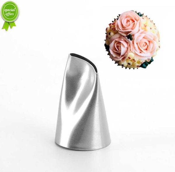 Novo #122 Korea Bean Rose Petal Piting Baczle Bolo Decoração Dicas de gelo de gelo Bicos de massa de aço inoxidável para pasta de pasta de creme Pétala