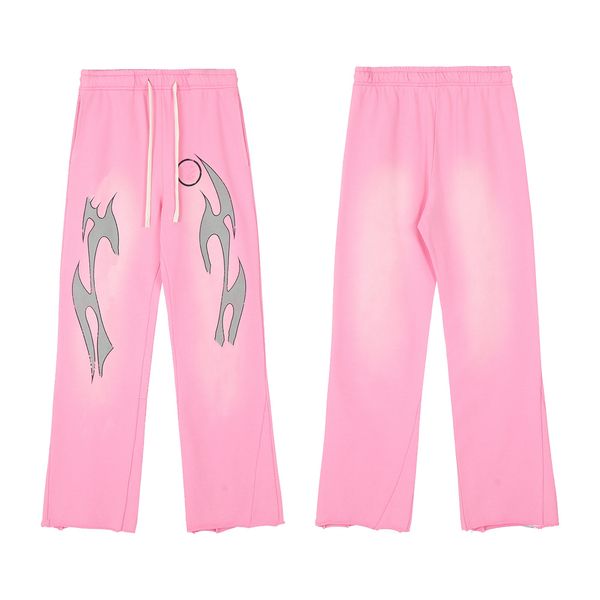 Pantaloni da uomo da donna Pantaloni cargo da uomo streetwear vintage Pantaloni da jogging Pantaloni sportivi rosa impilati svasati