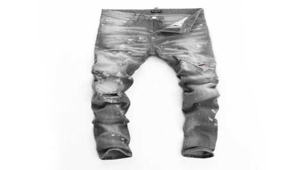 RIPPED KNEE WASH SEXY JEANS Klassische Mode für Herren, Hosen, Hip Hop, Rock, Motorrad, Herren, lässige Designer-Hose, Distressed Skinny 99996988811050