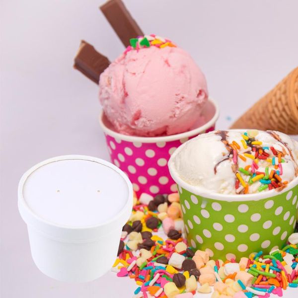 Confezione regalo 25 set di custodie per gelato Kraft semplici e durevoli per la casa