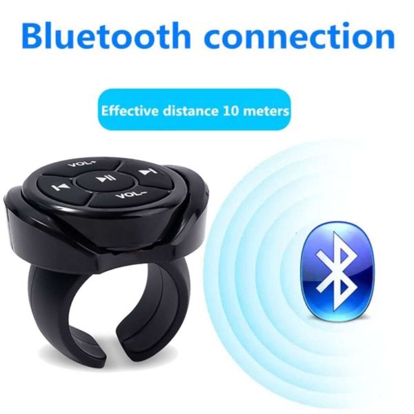 Upgrade der drahtlosen Bluetooth-Media-Tasten-Fernbedienung für Auto, Motorrad, Fahrrad, Lenkrad, MP3-Musikwiedergabe für IOS Android Phone Tablet