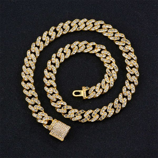 gioielli di design per uomo donna Collana hip hop fibbia a scatola da 11 mm Collana da uomo dell'industria pesante di Miami Catena a maglie cubane per uomo Collana di design