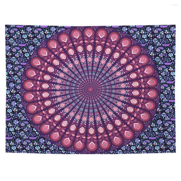 Taquestres Mandala Tapestry Polyester Blanket Bohemian Wall Holding Bedding Sleeping