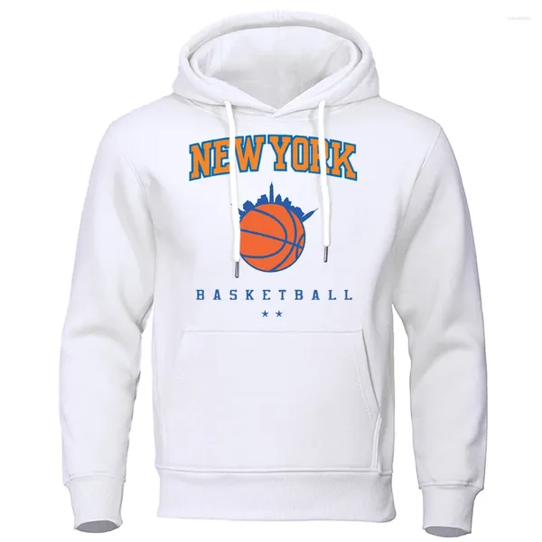 Hoodies masculinos york basquete moletom com capuz moda casual wear grande vestuário de rua hip hop solto sweatshirts2023
