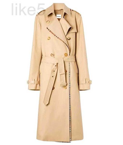 Trench da donna firmati Primavera e Autunno Nuovo Cappotto giacca a vento doppio petto color kaki Classico di piccola statura stile britannico 686X