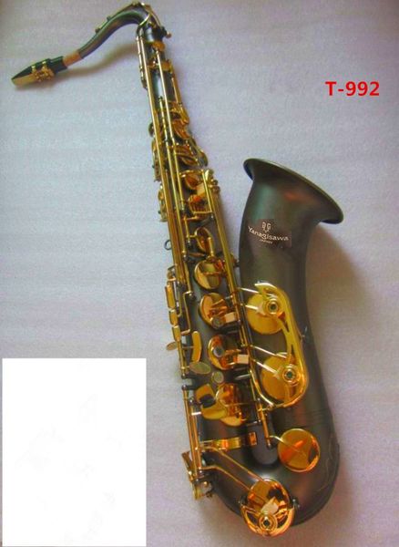 Migliore qualità Giappone YANAGIS T-992 Sassofono tenore B-Flat Nero opaco Sax Chiave dorata Bocchino Legatura Reed Neck Accessori per strumenti musicali