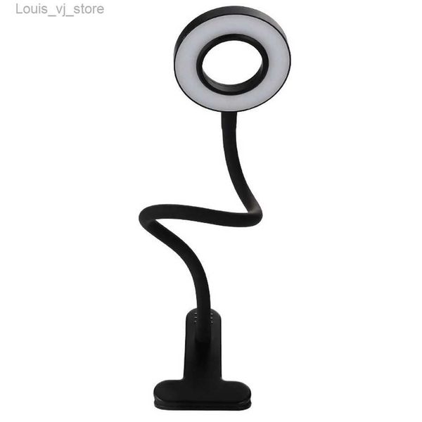 Lampada da tavolo a LED portatile con clip Lampada da tavolo USB ricaricabile con dimmerabile Lampada da scrivania perfetta per la notte Sopracciglio Tattoo Nail Art Bellezza Lettura per bambini YQ231130