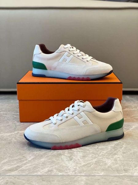 Famose scarpe casual Ottieni uomo Scarpe da ginnastica da corsa Italia Delicata fascia elastica Scarpe basse Gomma Bianca Pelle scamosciata marrone Multicolor Designer Abilità Scarpe sportive Scatola EU 38-45