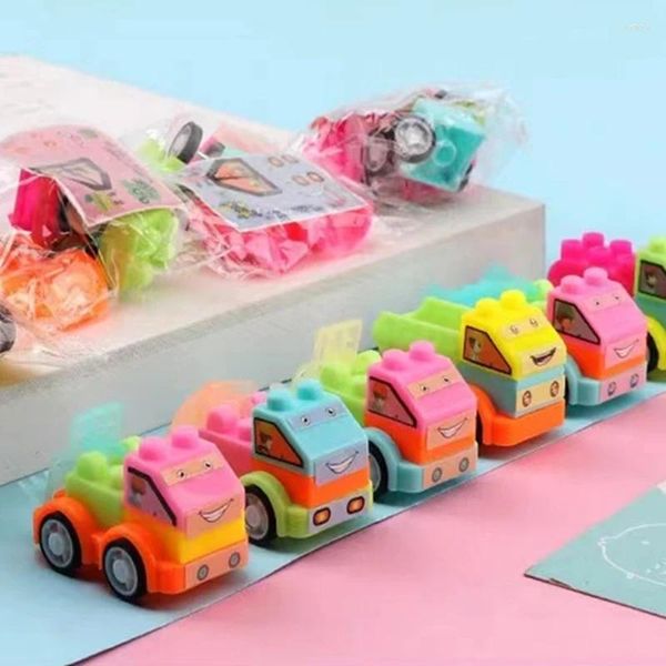 Partybevorzugung 12PC Mini Kinder pädagogische Montage Baufahrzeug DIY Spielzeug Kinder Babyparty Geburtstagsgeschenke Gefälligkeiten Pinata