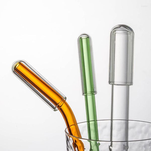 Cannucce con tappo in vetro, coperture riutilizzabili, per punte, 6/8/12 mm, in acciaio inossidabile per frullati